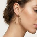  Heart Hoop Earrings Silver or Gold