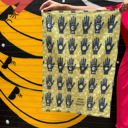  Hello Future Bring It Mystical Hand Zipper Pouch and Dish Tea Towel - All-Over Astrology Design in Yellow and Black