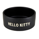  Hello Kitty Ceramic Pet Bowl in Black | Circular Pet Water Food Dish Feeder |  6"
