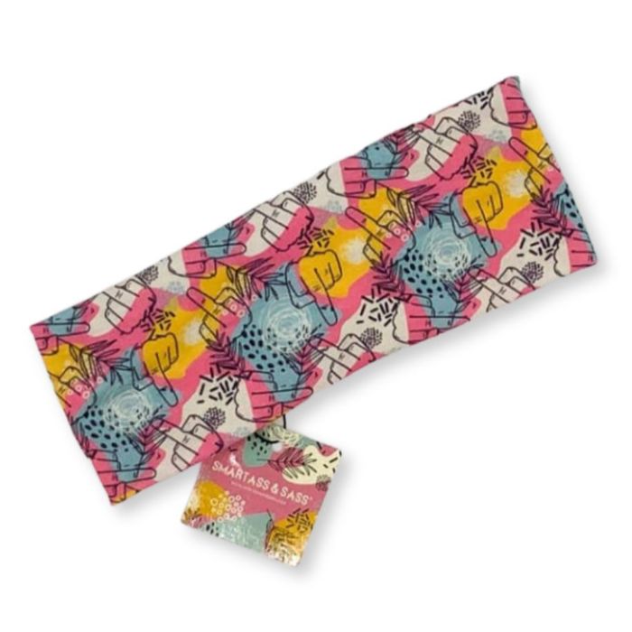 Hidden Middle Fingers Stretch Headband | Funny Colorful Headwrap Hair Accessory 