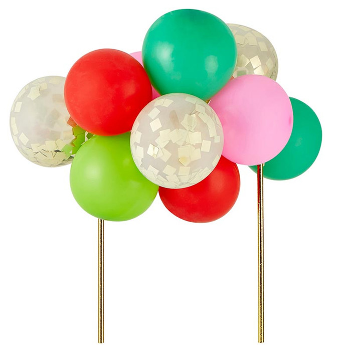 Mini Balloon Cake Topper | Mini Confetti Balloon Party Cake Decoration