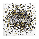  Hooray Foil Beverage Napkins | Graduation Theme Party Cocktail Paper Napkin | 5"