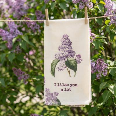 Mothers Day Flower Pun Embroidered Tea and Dish Towels | Novelty Kitchen Hand Towels