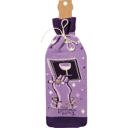 I See Wine In Your Future Knit Bottle Sock in Purple | Reusable Gift Bag for Gifting Wine