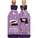  I See Wine In Your Future Knit Bottle Sock in Purple | Reusable Gift Bag for Gifting Wine
