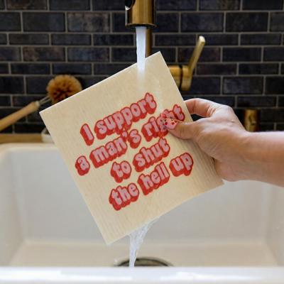 I Support A Man’s Right Swedish Dishcloth Set | Funny Feminist Cleaning Cloths Set of 2
