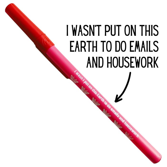 Gen Z Aesthetic Blue Ink Pens | Pens with Funny Sayings