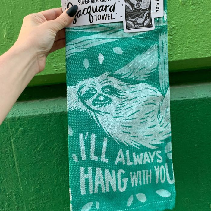 I'll Always Hang With You Cute Sloth and More Jacquard Gift Kitchen Towels