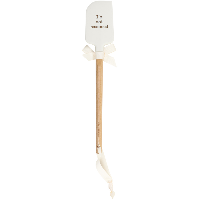 I'm Not Amoosed Double-Sided Silicone Spatula | Vintage Art Moose Wooden Handle Turner Flipper