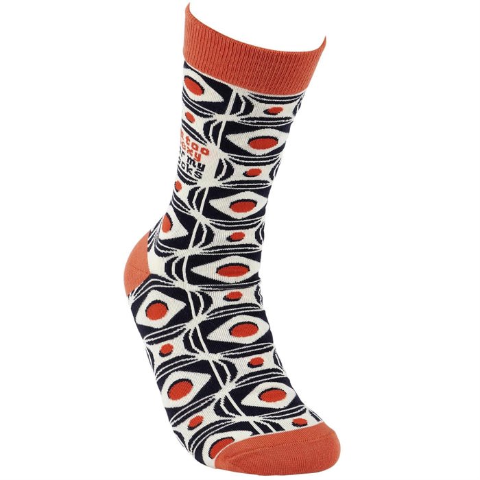I'm Too Sexy For My Socks Retro Inspired Socks - Unisex Thick Crew Socks Art Deco Motif