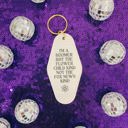  I’m a Boomer But Not the Fox News Kind Motel Style Keychain in White