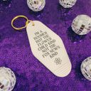 I’m a Boomer But Not the Fox News Kind Motel Style Keychain in White