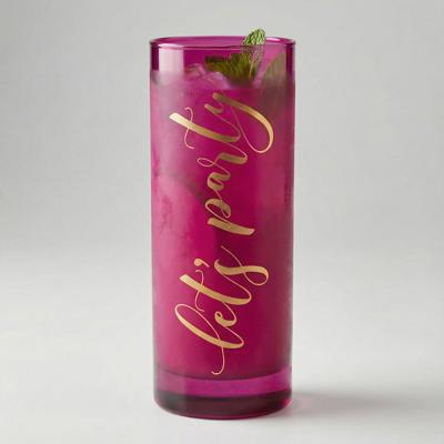 Let's Party Collins Cocktail Glass in Magenta | 17 oz.
