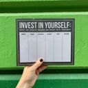  Invest In Yourself Weekly Planner Notepad