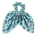  Christian Bible Quote Joshua 1:9 Be Strong & Courageous Scrunchie | Blue Aqua Ponytail Hair Accessory