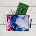  Jumbo Pouch Keep On Dreaming Watercolor Design Colorful Recycled Material Jumbo Zipper Folder | 14.25" x 10"