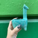  Lake Blue Giraffe Planter | Small Ceramic Succulents Pot | 6" Tall