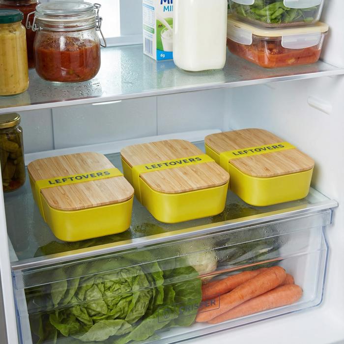 Leftovers Bamboo Lunch Box in Vivid Yellow | Eco-Friendly and Sustainable | 7.5" x 5" x 2"
