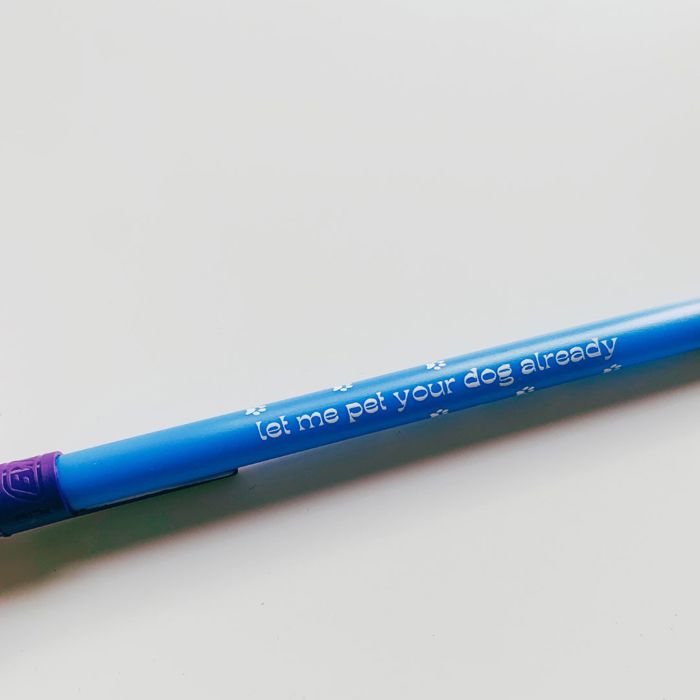 Gen Z Aesthetic Blue Ink Pens | Pens with Funny Sayings