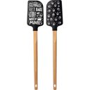  Let’s Bake Stuff and Watch Movies Silicone Spatula with Wooden Handle | Heat Resistant Kitchen Baking Utensil