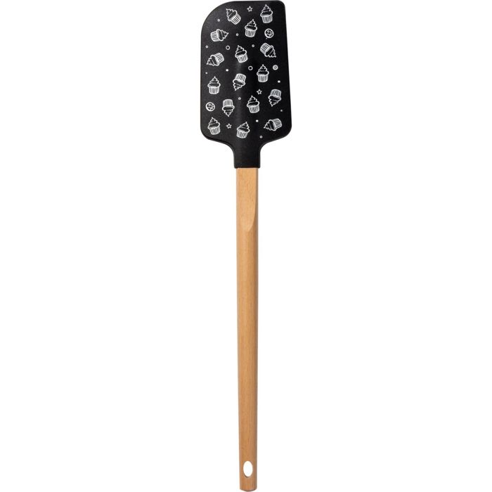 Let’s Bake Stuff and Watch Movies Silicone Spatula with Wooden Handle | Heat Resistant Kitchen Baking Utensil