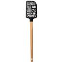  Let’s Bake Stuff and Watch Movies Silicone Spatula with Wooden Handle | Heat Resistant Kitchen Baking Utensil