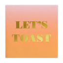 Let's Toast Foil Summer Cocktail Party Napkins - 25+ Styles, 20 Napkins Per Pack!