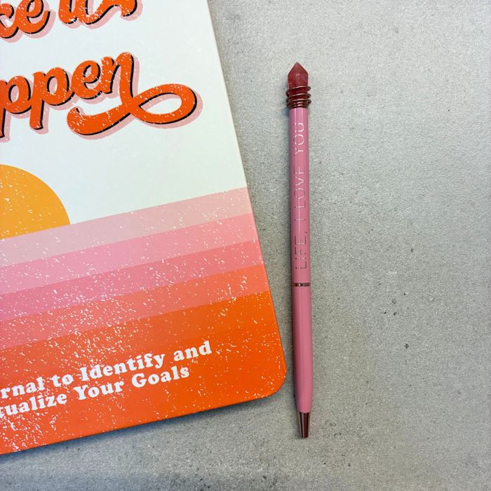 Life I Love You Crystal Pen in Blush Finish