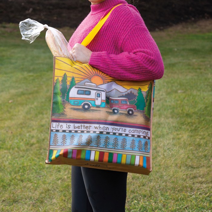 Large Market Shopper Totes with Cute Designs and Sayings | Daily Shopping Storage Bag