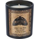  Light The Path Journey's End Jar Candle | Moth in Frosted Black Glass | 35hrs Burn Time