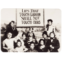  Lips That Touch Liquor Shall Not Touch Ours Stone Trivet | Prohibition Era Women Hot Dishes Stone Cork Base Stand | 13.75" x 10"