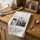  Lips That Touch Liquor Shall Not Touch Ours White Kitchen Towel | Cotton Hand Tea Dish Towel | 20" x 28"
