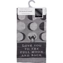  Love You To The Full Moon And Back Kitchen Towel | Black Cat Moon Phases | 20" x 28"