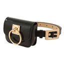  Luxe Mini Faux Leather Belt Bag in Black | Gold Hardware Elevated Belt Bag