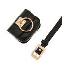  Luxe Mini Faux Leather Belt Bag in Black | Gold Hardware Elevated Belt Bag