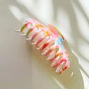 The Lobster in Primavera Floral on White Strong Hair Claw for Long Hair | Claw Clip Hair Accessories