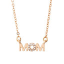  MOM Nameplate Necklace | Mom Gift Gold Tone Jewelry | 18 Long"
