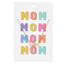  MOM Nameplate Necklace | Mom Gift Gold Tone Jewelry | 18 Long"