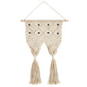  Macrame Two Pocket Plant Holder | Hanging Wall Flower Plant Hanger | 31" x 17"