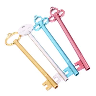 Metallic Victorian Key Gel Pens - Set of 4 | Vintage Key Shape Pen Set