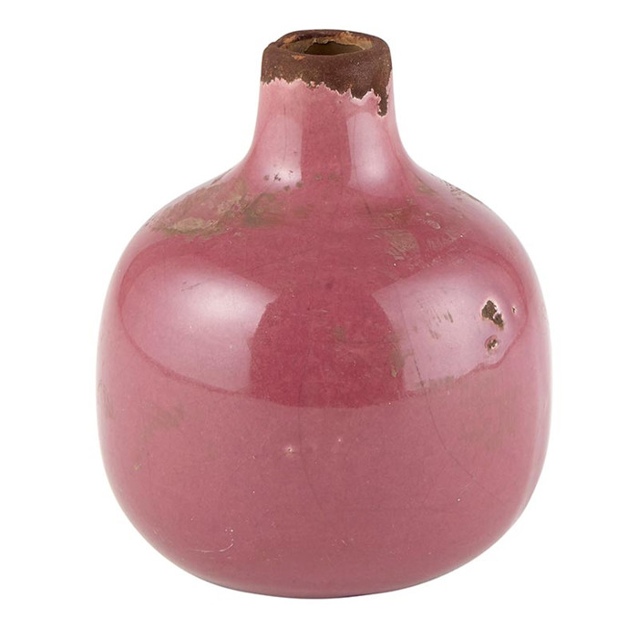 Mini Ceramic Vase | Glossy Round Bud Vase | Small Decorative Accent for Home or Gift