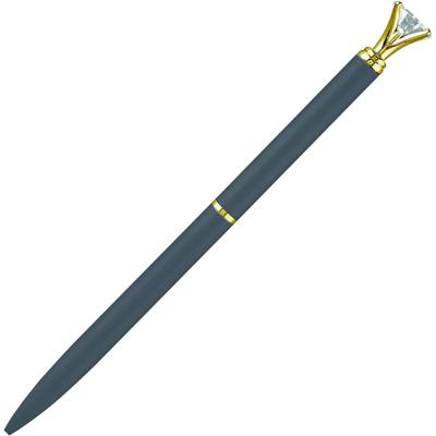 Cool Grey Mini Gem Pens | Refillable Black Ink Ballpoint with Gold Metal Barrel