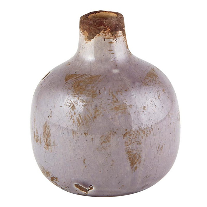 Mini Vase in Lilac | Ceramic Plants Flower Container Decor | 3.25" x 3.75"