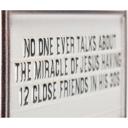  Miracle Of Jesus Ornament | Metal Church Sign Faith Home Decor | 3" x 2" x 0.25"