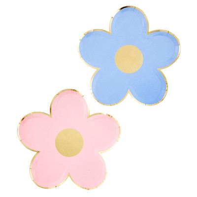 Mod Party Flower Paper Plates – 8ct | Floral Shaped Party Plates | 9"