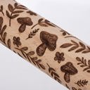  Mushrooms Small Embossing Rolling Pin | Creates Mushrooms and Florals Design