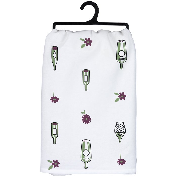 My Kid Truly Inspires Me To Drink The Entire Bottle Of Wine Kitchen Towel | 28" x 28"