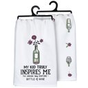 My Kid Truly Inspires Me To Drink The Entire Bottle Of Wine Kitchen Towel | 28" x 28"