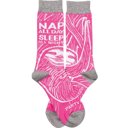  Nap All Day, Sleep All Night, Party Never Sloth Pink Funny Novelty Socks