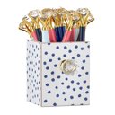  Navy Blue Gem Pen | Giftable Single Pen | Novelty Office Desk Supplies